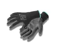 Högert Technik Gants JAGST avec revêtement en polyuréthane, noirs, taille 10, résistants à l'abrasion et flexibles, parfaits pour les travaux de montage et d'entretien précis