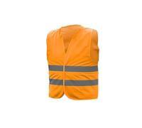 Högert Technik Gilet de sécurité ORLA - Orange - Taille 2XL - Avec 2 bandes réfléchissantes - Certifié EN 20471 - Catégorie de protection II - Fermeture Velcro - 100% polyester - 120 g/m² -