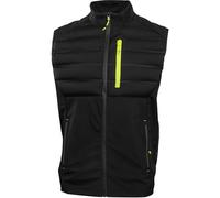 Högert Technik - Gilet softshell pour homme Noir Gilet de travail outdoor Coupe-vent Déperlant Respirant Avec capuche Poches zippées Éléments réfléchissants