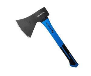 HÖGERT TECHNIK Hache Universelle 1000 g avec Manche en Fibre de Verre, pour fendre et Couper, Lame trempée 47-55 HRC, Manche Ergonomique antidérapant, DIN 5131