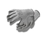 Högert Technik HUNTE Gants enduits de polyuréthane, gris et noir, taille 8, résistants à l'abrasion et flexibles, parfaits pour les travaux de montage et d'entretien précis