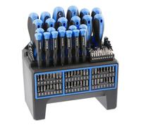 Högert Technik - Jeu de 114 tournevis et embouts - Jeu d'outils universel - Tournevis magnétiques, embouts et clés Allen - Tournevis à main