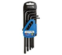Högert Technik - Jeu de Cle Torx, Set de Tournevis Torx, Tailles T10 à T50, Ensemble Torx, Fabriqué en Acier Alliage S2, Jeu de Cles Torx Résistant à la Déformation et à l'Usure - 9 Pièces
