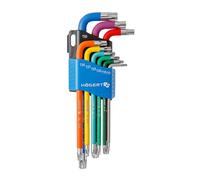 Högert Technik - Jeu de clés Torx I Tournevis Torx Set de 9 pièces I Tailles T10 à T50 I En acier allié S2 I Résistant à la déformation et à l'abrasion I HT1W817 - Multicolore