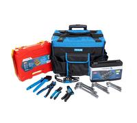 HÖGERT TECHNIK - Jeu d'outils professionnel pour électriciens, installateurs et monteurs photovoltaïques, jeu de montage 9 pièces avec sac à outils à roulettes, outils isolés VDE 1000 V.