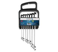Högert Technik Kit de clés à cliquet 10-19 mm CrV 6140 HT1R397