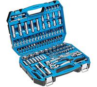 Högert Technik - Kit d'outils I Clé à douille, embouts et accessoires I Acier Cr-V allié de qualité supérieure I Forgé I Mécanisme à cliquet avec 72 cliquets de verrouillage I HT1R432 112 pièces