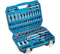 Högert – Kit d'outils HT1R440 – Clés à douille 1/4" & 1/2" 144 pièces Acier Cr-V forgé