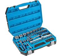 Högert Kit d'outils HT1R424 – Clés à douille 1/4" & 1/2", Acier Cr-V forgé, 89 pièces