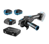 HÖGERT TECHNIK Kit meuleuse d'angle sans fil 18 V, 125 mm, moteur sans balais, 8 000 tr/min, avec batterie 4,0 Ah et chargeur rapide, protection contre la surchauffe et les courts-circuits