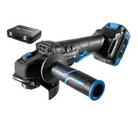 HÖGERT TECHNIK Kit meuleuse d'angle sans fil 18 V, 125 mm, moteur sans balais, interrupteur à palette, 8 000 tr/min, batterie 4,0 Ah, chargeur 4 A, coffret, éclairage LED, pour métal et bois