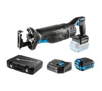 HÖGERT TECHNIK Kit scie sabre sans fil 18V brushless, avec batterie 4,0 Ah et chargeur rapide, 0-3000 tr/min, course de lame 28 mm, engrenage métallique, poignée anti-vibration