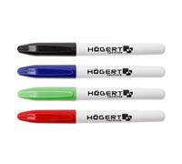 Högert Technik - Lot de 4 marqueurs permanents - Lot de 4 marqueurs disponibles en 4 couleurs - Marqueur étanche pour verre, métal, bois et autres