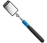 HÖGERT TECHNIK Miroir d'inspection télescopique 50 x 80 mm avec LED, extensible 30 à 88 cm, tête de miroir rotative, miroir télescopique avec lumière, miroir d'inspection extensible, outil de miroir