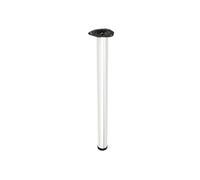 Högert Technik Pied de Meuble S6 - Diamètre 60 mm, Hauteur = 820 mm, Blanc, Pieds de Table Ronds en Acier avec réglage de la Hauteur 820 mm, pour Bureau, Console de Cuisine, Moderne, Stable