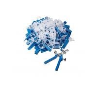 HÖGERT TECHNIK Pinces de nivellement, cales et pinces à carreaux de 1,5 mm, 201 pièces - Ensemble d'outils robustes pour une pose précise pendant la construction, le montage et la rénovation -