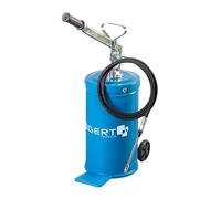 Högert Technik - Pistolet à graisse avec roues 16L - Pistolet à graisse manuel professionnel pour l'industrie et l'agriculture 16L, réservoir en acier, 2600 PSI, 3 cm³ de graisse, tuyau de 1,8 m, buse
