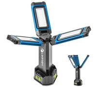 Högert Technik Projecteur sans fil 7000 lm, 3 modes, éclairage à 360°, protection IP54 contre la poussière et les éclaboussures, résistance aux chocs IK09, 5 heures d'autonomie, batterie externe,