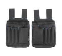 HÖGERT TECHNIK - Sacoche porte-outils ceinture ELTA en Oxford 600D avec 7 compartiments pour artisans, construction, rénovation, installation et maintenance - lot pratique de 2 pochettes robustes