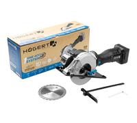 HÖGERT TECHNIK - Scie circulaire brushless sans fil 18V, mini scie circulaire métal 120 mm, profondeur de coupe 41,5 mm, 4000 tr/min, compacte et légère, capot en aluminium, guide parallèle