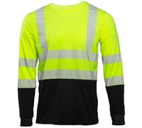 Högert Technik - T-Shirt de Travail à Manches Longues Jaune Haute visibilité avec Bandes réfléchissantes T-Shirt Haute visibilité Respirant Vêtements de sécurité