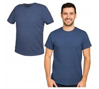 Högert Technik - T-Shirt Vils en Coton à Manches Courtes pour Homme - T-Shirt Basique Respirant et résistant, Bleu, 3XL