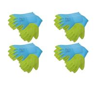 Högert Technik ULLER Gants avec revêtement en latex, bleu/vert, taille 7-11, protection contre les dangers mécaniques, flexibilité et haute