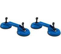 Högert Technik Ventouse double robuste 80 kg Ventouse extra forte pour le transport de vitres, d'objets lisses et de carreaux de céramique (Lot de 2)
