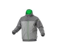 Högert Technik Veste de Pluie Homme HEINER, Imperméable 5000mm et Respirante, Capuche Ajustable, Tissu Léger, Style Sportif, Gris FoncéVert Fluo, Taille S (48)