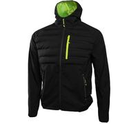 Högert Technik - Veste softshell à capuche JIM noire, veste de travail pour homme, veste d'extérieur avec membrane, imperméable, respirante, réfléchissante