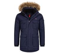 Höhenhorn Arpiglias Parka d'hiver pour homme avec doublure en fausse fourrure, bleu foncé, S