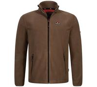 Höhenhorn Badus Veste en micropolaire pour homme, avec fermeture éclair et col montant, pour extérieur, randonnée, trekking, marron, XXL