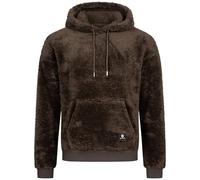 Höhenhorn Bärg Sweat à capuche en polaire teddy pour homme Pullover Hoody Sweatshirt, marron, 4XL