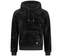 Höhenhorn Bärg Sweat à capuche en polaire teddy pour homme Pullover Hoody Sweatshirt, Noir , 3XL