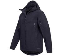Höhenhorn Biferten Veste en polaire militaire pour homme avec capuche coupe-vent pour l'extérieur, bleu foncé, 3XL