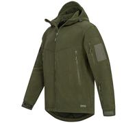 Höhenhorn Biferten Veste en polaire militaire pour homme coupe-vent avec capuche, vert, 3XL