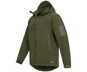 Höhenhorn Biferten Veste en polaire militaire pour homme coupe-vent avec capuche, vert, L