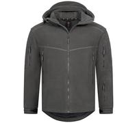 Höhenhorn Biferten Veste en polaire militaire pour homme Veste coupe-vent d'extérieur avec capuche, gris, XL