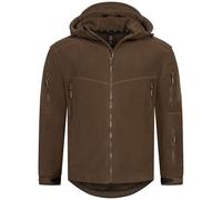 Höhenhorn Biferten Veste en polaire militaire pour homme Veste coupe-vent d'extérieur avec capuche, marron, M