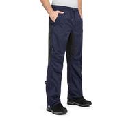 Höhenhorn Pluvia Hommes - Pantalon de pluie imperméable avec surpantalon - Colonne d'eau 5.000 mm - Pantalon de plein air respirant avec sac de transport, bleu foncé, XL