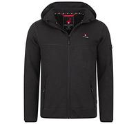 Höhenhorn Tacul Veste en tricot pour homme avec intérieur en polaire tricotée et col montant chaud en plusieurs couleurs Tailles S à 3XL, gris foncé avec capuche, L