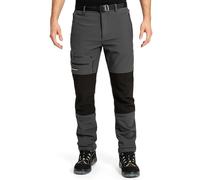 Höhenhorn Trekmaster Pantalon de randonnée en softshell pour homme - Pantalon d'hiver outdoor doublé - Pantalon de snowboard, gris, S