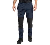 Höhenhorn Trekmaster Pantalon de randonnée en softshell pour homme - Pantalon d'hiver outdoor doublé - Pantalon de snowboard, bleu foncé, M