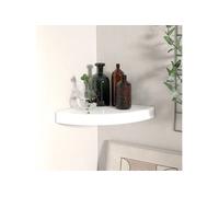 Hoekschap zwevend 25x25x3,8 cm MDF hoogglans wit323886