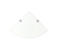 Hoekschappen 2 st met chromen dragers 35x35 cm glas transparant3051593