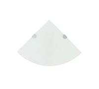 Hoekschappen 2 st met chromen dragers 35x35 cm glas wit3051599