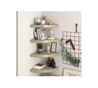 Hoekschappen zwevend 4 st 35x35x3,8 cm MDF eikenkleurig323927
