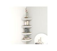 Vidaxl ?Tag¿¿Res D'angle Murales 4 Pcs Ch¿ºne Et Blanc 35x35x3,8 Cm Mdf Multicolore