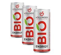 Höllinger Bio Energy Drink Vegan, Boisson Énergétique Biologique en Canette, 250ml (Lot de 3)
