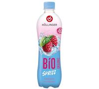 HÖLLINGER Bio Spritz Framboise, Boisson Pétillante Biologique Végétalienne, Bouteille PET 500ml, Sans Sucre Ajouté, Format Nomade